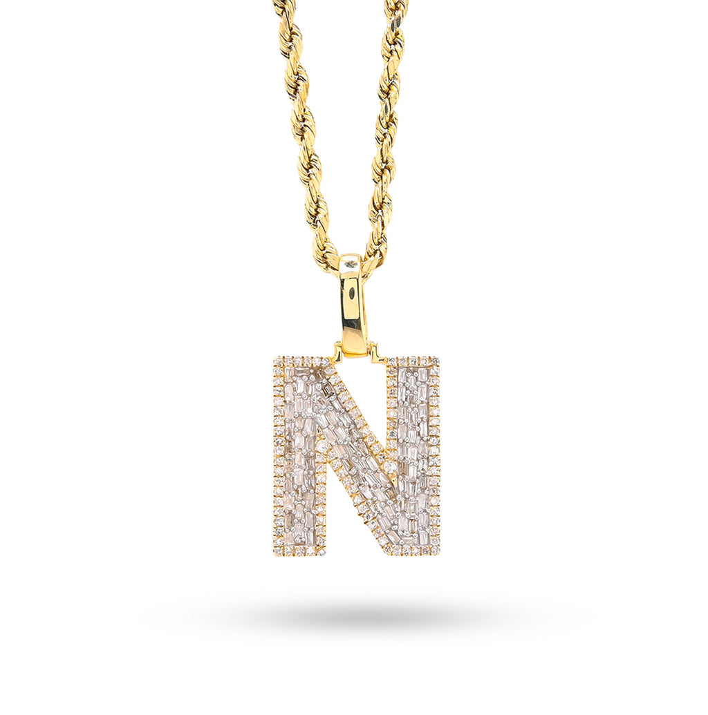 10K Yellow Gold 0.60 CT Natural Diamond Initial N