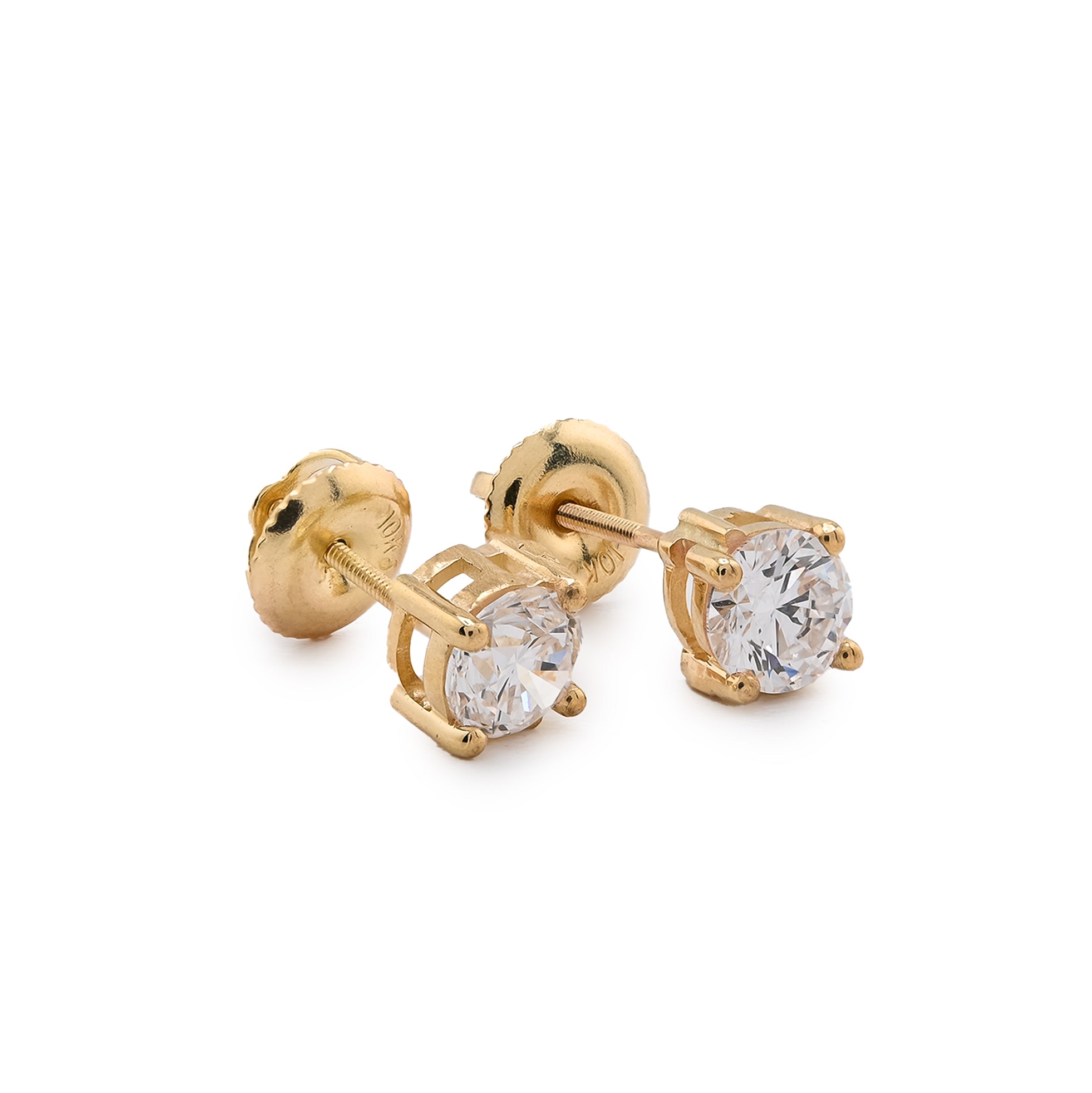 10K Yellow Gold Lab Diamond Earrings