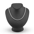 6MM 925 Silver 2.75 CTW Illusion setting 22 inches Necklace 35 grams