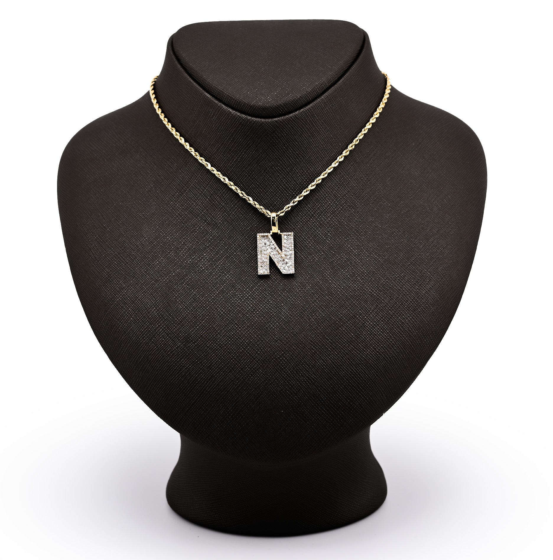 10K Yellow Gold 0.60 CT Natural Diamond Initial N