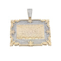 10K Yellow Gold 0.80 CT Natural Diamond Last Supper Pendant Rectangular Men Women Charm 41.6 MM 14.7 g