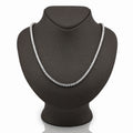 10K White Gold 29.32CT Lab Diamond Pointer Chain 22" Tennis Chain 4MM Men Women 31.5g