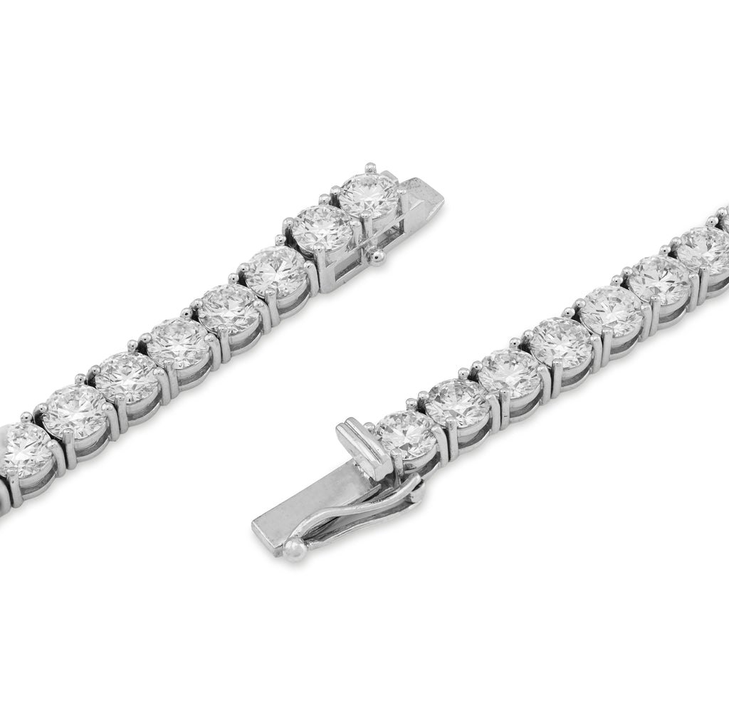 10K White Gold 55CTW Lab Diamond 50 Pointer 22" Tennis Chain 52.5g 5MM