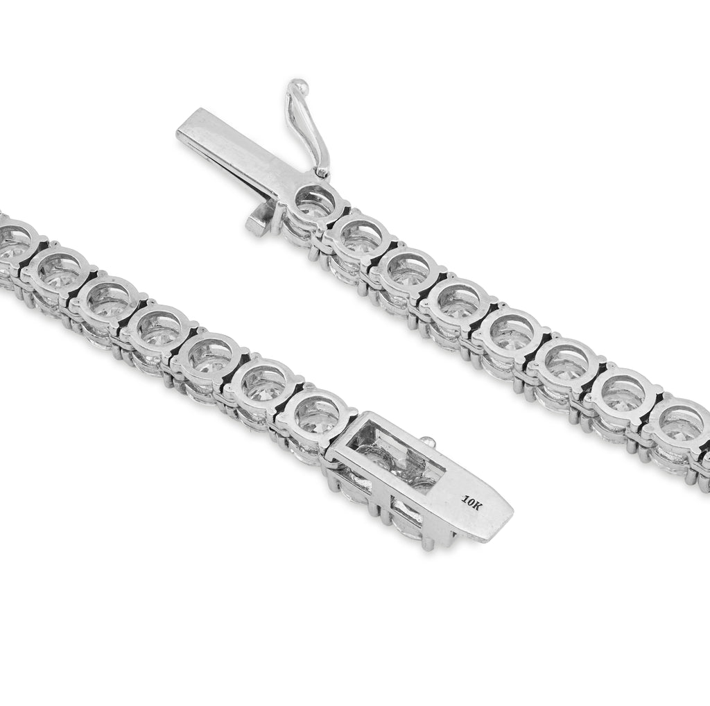 10K White Gold 55CTW Lab Diamond 50 Pointer 22" Tennis Chain 52.5g 5MM