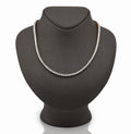 10K Yellow Gold 3.02CT Natural Diamond 20" Tennis Necklace 4MM Men Women Chain 22"