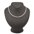 10K Rose/White Gold 9CT Natural Diamond Round/Baguette Tennis Chain 5MM Men Women 20" Chain