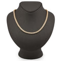 10K Yellow Gold 10.43CT Natural Diamond Round/Baguette 22" Tennis Necklace 5.5MM Men Women Chain