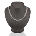 925 Yellow Silver 12.87CT 8MM Lab Diamond Snake Cuban Link Chain 21" Necklace