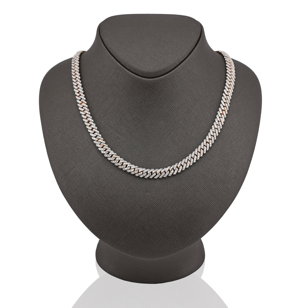 925 Yellow Silver 12.87CT 8MM Lab Diamond Snake Cuban Link Chain 21" Necklace