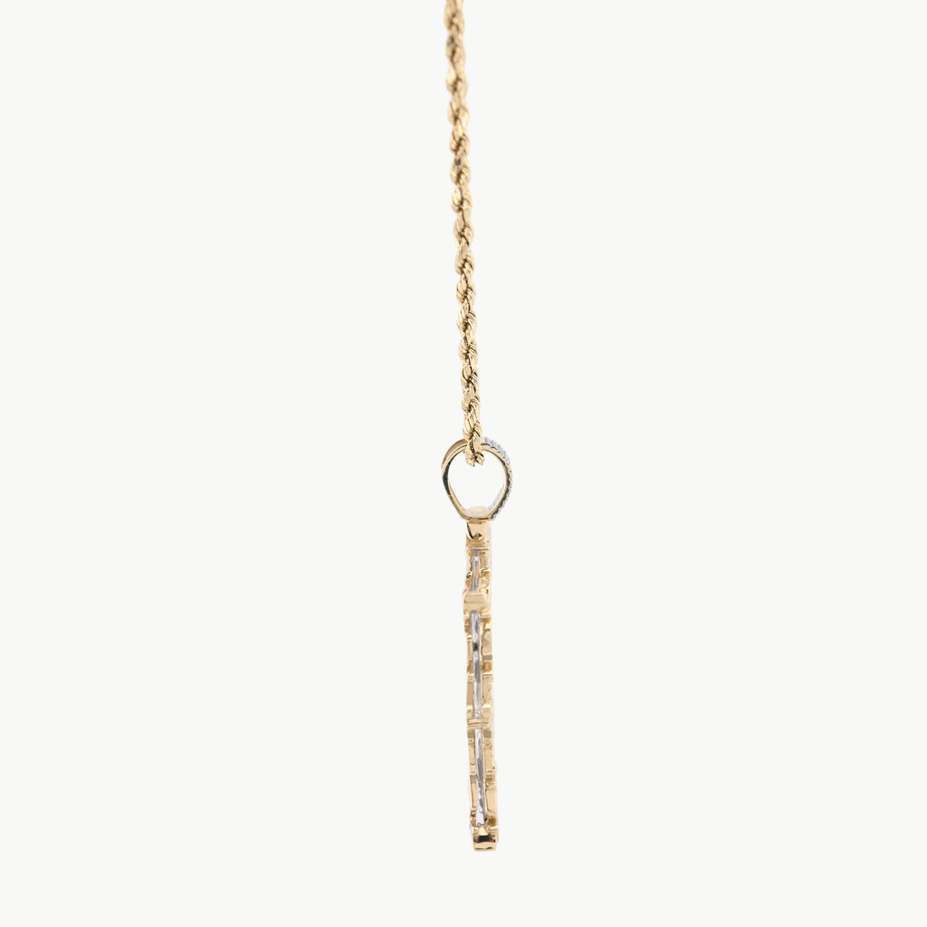10K Yellow Gold 0.80 CT Natural Diamond Last Supper Pendant Rectangular Men Women Charm 41.6 MM 14.7 g