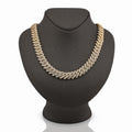 10K Yellow Gold 23.5CT Natural Diamond 14MM Cuban Link Chain 22" Men Necklace 169.6g