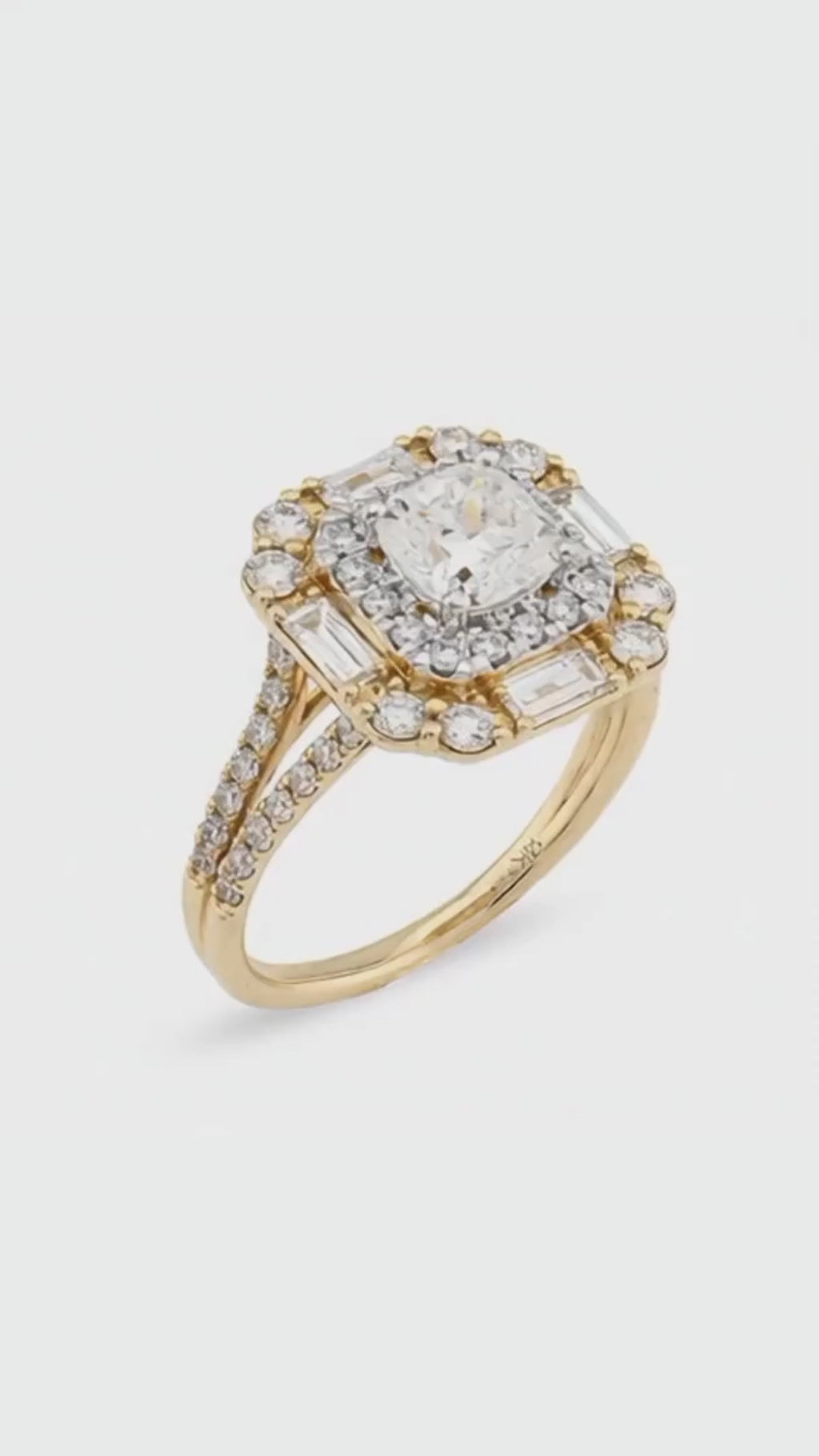 14K Yellow Gold 2.19 CTW Lab Diamond Women's Ring