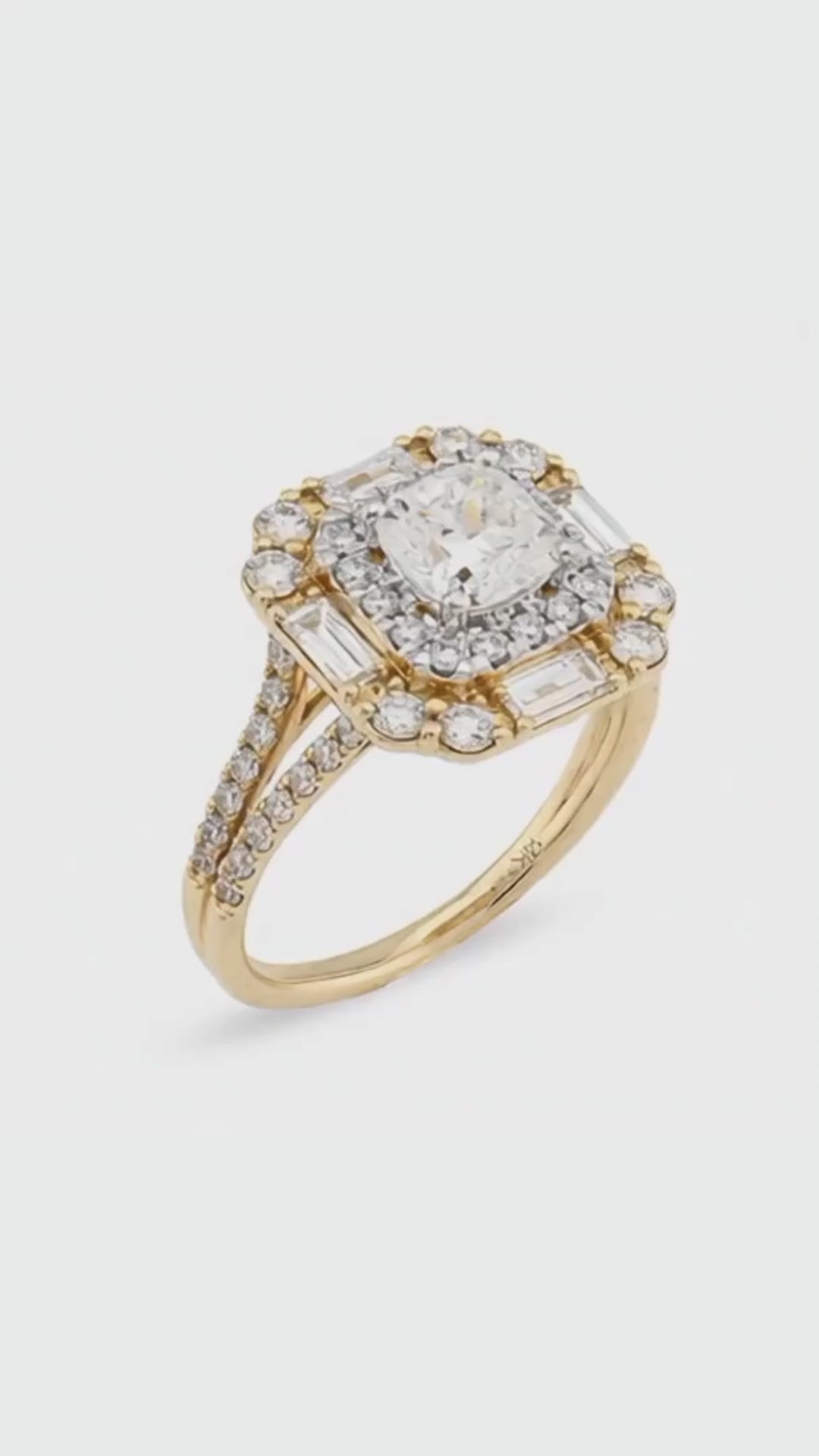 14K Yellow Gold 2.19 CTW Lab Diamond Women's Ring