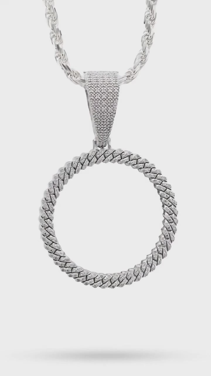 925 Sterling Silver 1.5 CT Natural Diamond Memory Charm Picture Pendant 8.5 g