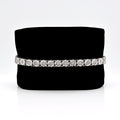 925 Silver 0.8CTW Natural Diamond Tennis Bracelet 5MM 8" Men